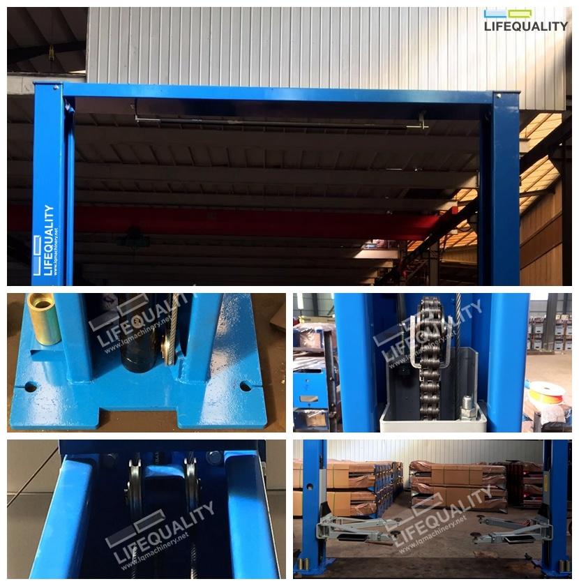 9000lbs Two Post Clear Floor Car Lift Price for Sale