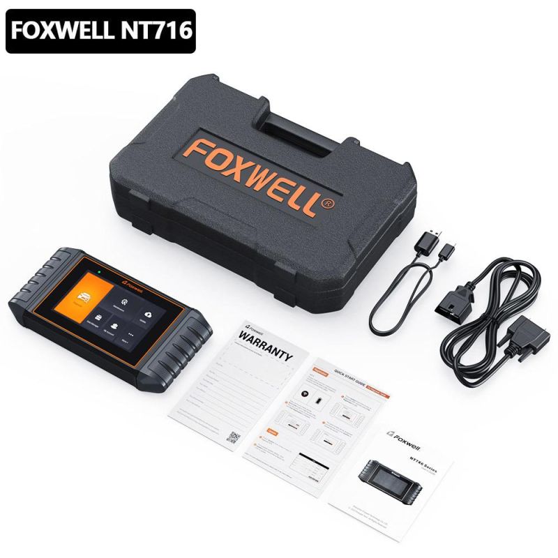 Foxwell Nt716 OBD2 Car Diagnostic Tool 4 System Code Reader Oil Epb TPS Sas TPMS ABS Reset Professional OBD 2 Automotive Scanner