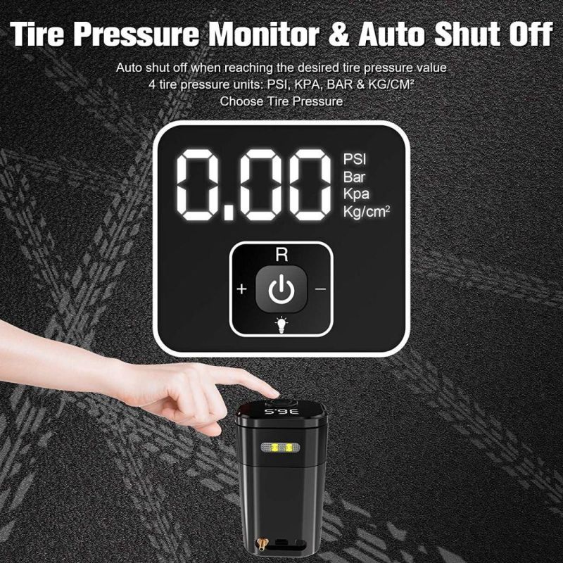 Hf 5301 Cordless Air Compressor Portable Tire Inflator, Hand Held Air Pump