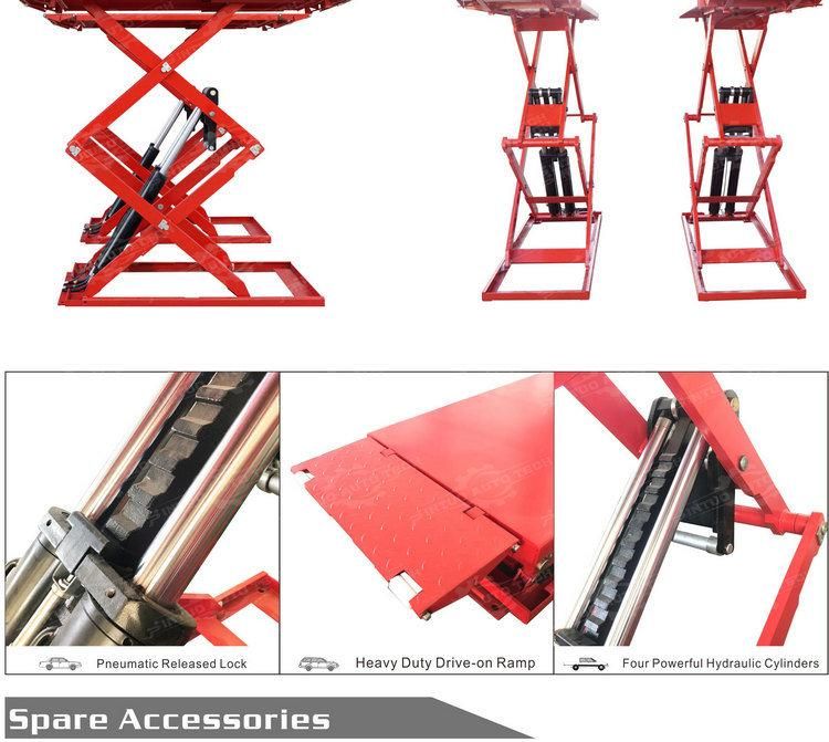 CE Approved 3 Ton High Quality on Ground Car Scissor Lift for Garage