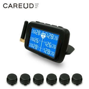 Careud U901t6 Auto Truck TPMS Car Wireless Tire Pressure Monitoring System with 6 External Sensors Replaceable Battery