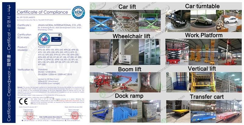 Car parking lift with turning platform for garage or underground use