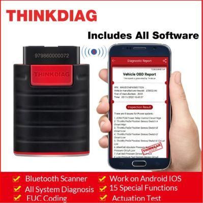 Thinkcar Thinkdiag All System OBD2 Diagnostic Tool with All Car Brand &amp; 16 Reset Functions &amp; 2 Year Free Update Online