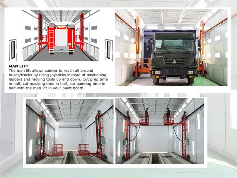 CE Approved Massive Industrial Preparation and Sanding Booth for Large Machinery