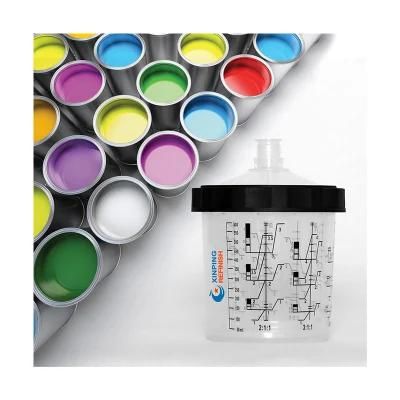 Paint Spray Gun Cup Lids and Liners Kit 600ml Paint Mixing Cup H/O Quick Disposable Paint Cup for Cars