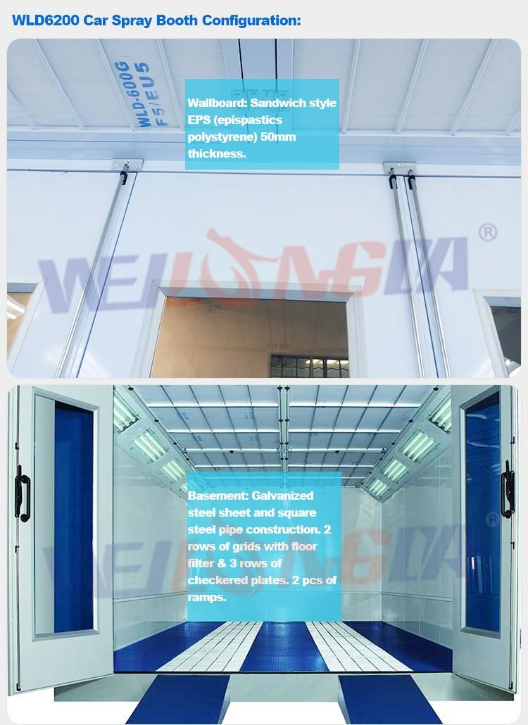 Wld6200 CE Spraying Booth Manufacturers Car Oven Baking