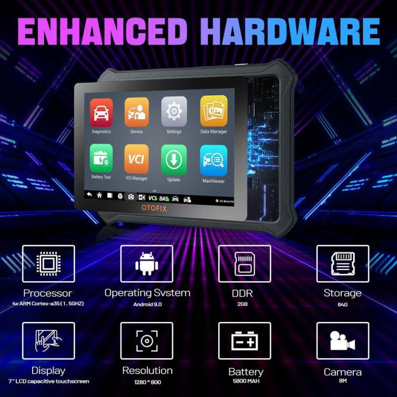 Otofix D1 Bi-Directional All System Diagnostic Tool OBD2 Tablet Automotive Scanner with 30+ Service Function DPF Epb BMS Oil Reset TPMS