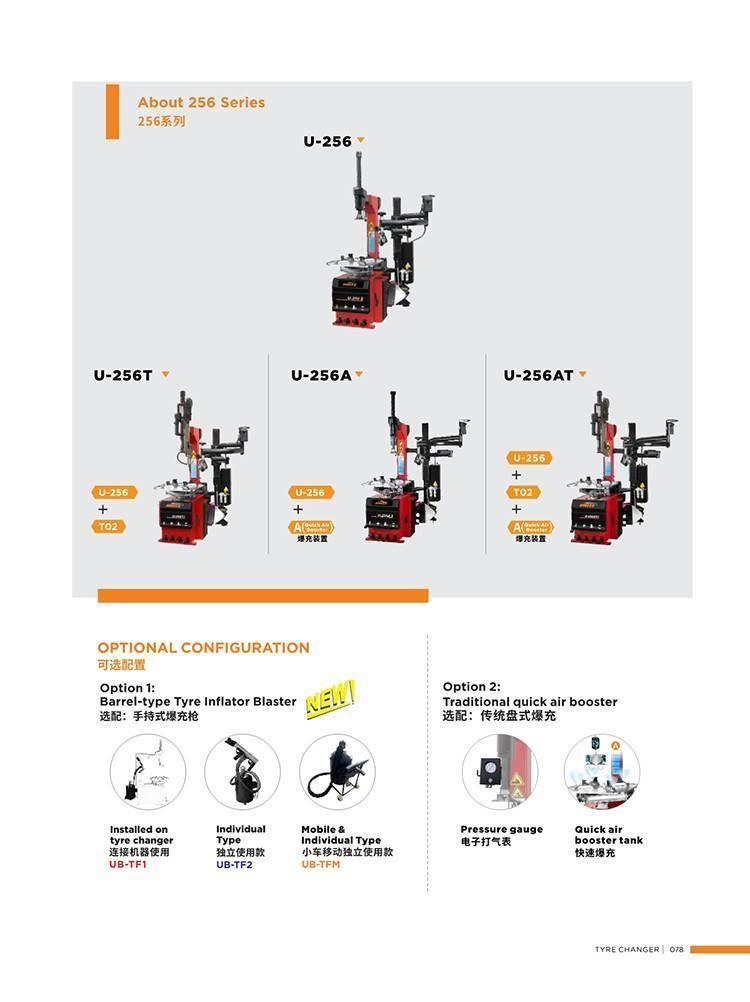 Unite Tire Changer Machine for Sale U-256at Automatic Tyre Changer