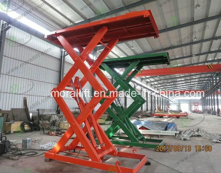 Hydraulic 4 ton loading stationary scissor car lift table