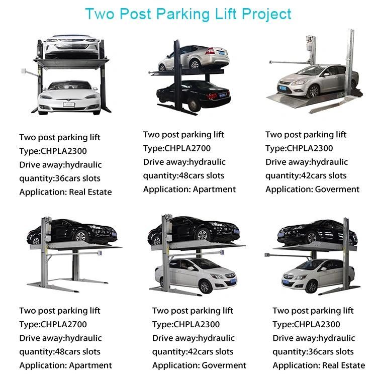 Shared Column Double Deck Car Parking Lift for 2 Vehicals