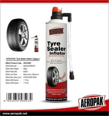 Aeropak China Automatic Tyre Sealer Inflator 450/500/650ml for Bike and Car