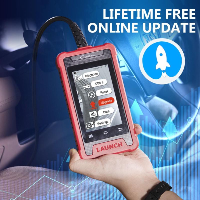 Launch X431 Creader Elite Cre200 Car Diagnosis Tools ABS SRS OBD2 Automotive Scanner for Car Lifetime Free Update
