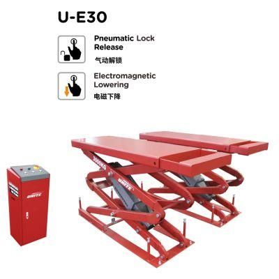 3.0 T Capacity U-E30 Full Rise Scissor Lift Table Hydraulic Full Rise Scissor Lift Platform for Automotive Service Equipment