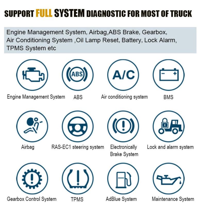 Nexpeak K2 Heavy Duty Truck Diagnostic Scanner Engine ABS Airbag DPF Odometer Adjustment Full System Truck Diesel OBD2 Diagnostic Tool