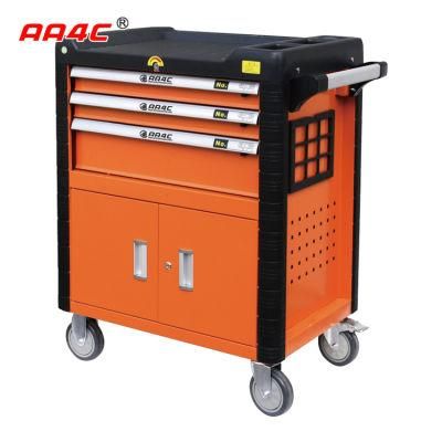 AA4c 158PCS High Grade 3 Drawers Tool Cabinet Trolley AA-B33158