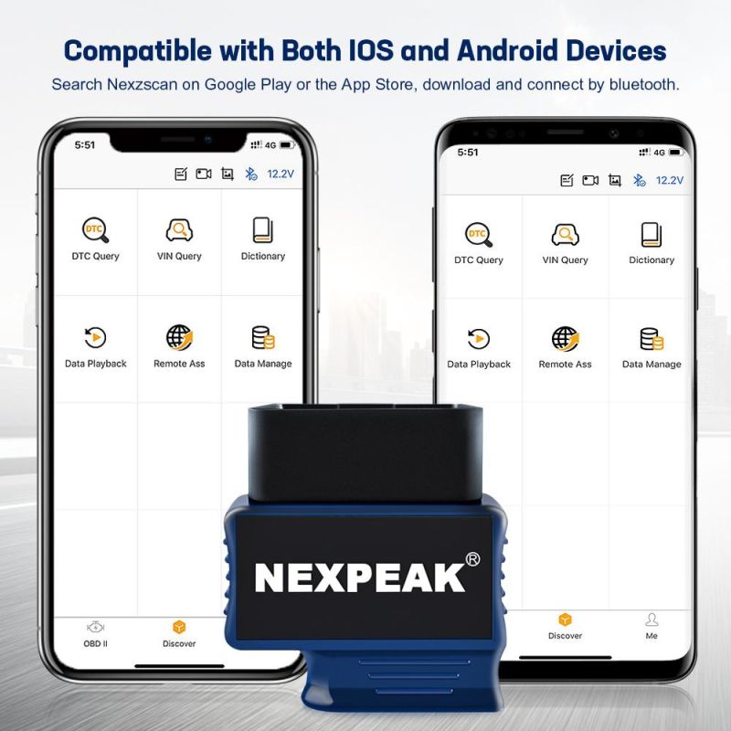 Nexpeak Nexzscan OBD2 Diagnostic Scanner Bluetooth Code Reader Work with Iosandroid Automotive Diagnostic Scanner Better Than Elm327