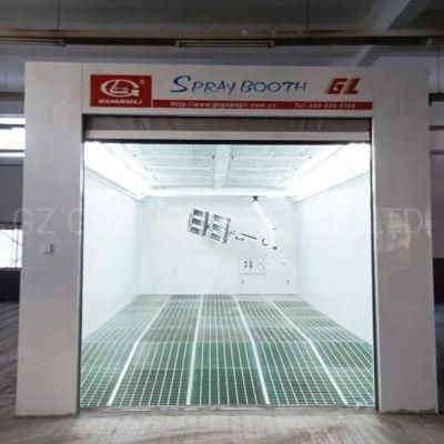 Inside Steel Ramp Structure Guangli Paint Spray Booth with Infrared Lamp