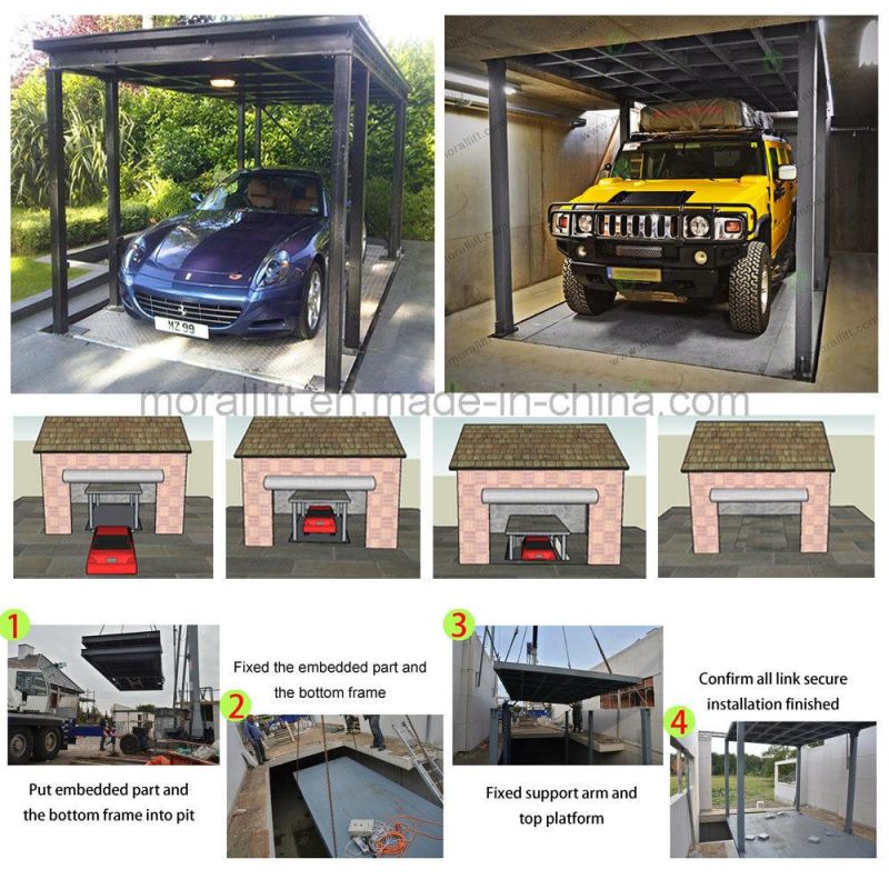 High-Quality Invisible Underground Car Parking System for Private House