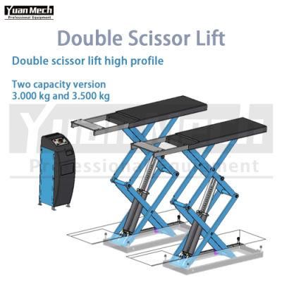 High Profile Inground Double Scissor Car Lift