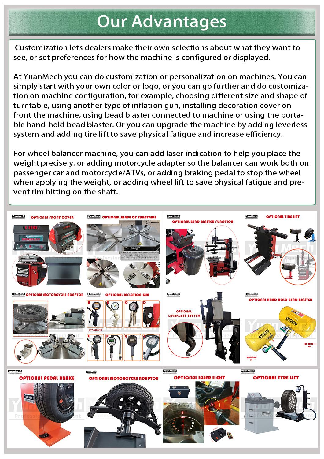 Yuanmech Tire Service Machine for Workshop Changing Tyre