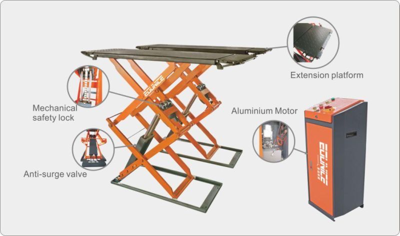 Lifting Equipment Scissor Car Hoist 3.5 Tons / Car Repair Car Lift