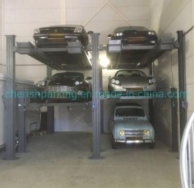 Hydraulic Car Parking Lift 4 Post Triple Stacker Lift