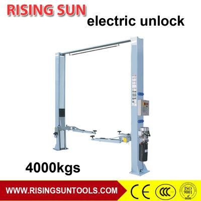 4ton Clear Floor Manual Unlock 2 Post Hydraulic Car Lift