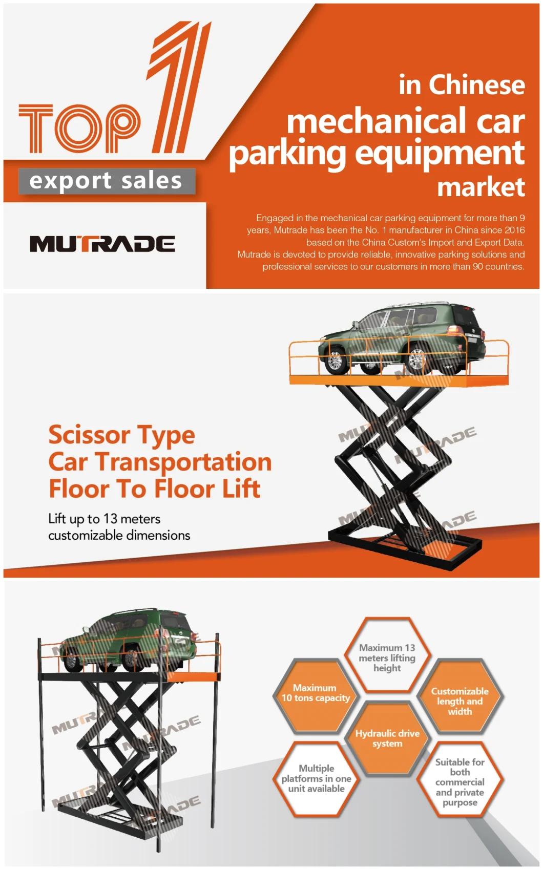 Scissor Double Cylinder Two Hydraulic Car Elevator