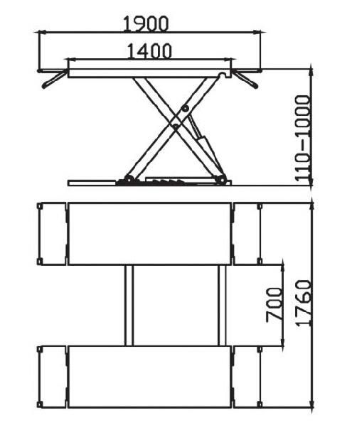 Scissor Car Lift (Model ORML30A)