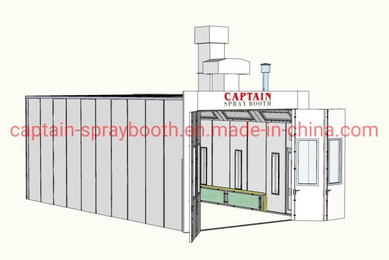 Customized Semi-Downdraft LGP/ Natural Gas Spray Paint Booth /Paint Cabinet 10m-5m-4m
