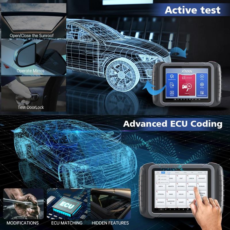 Xtool D8 Bt 2022 Newest Automotive OE All Systems Diagnostic Scanner ECU Coding 30+ Service Functions Bi-Directional Control