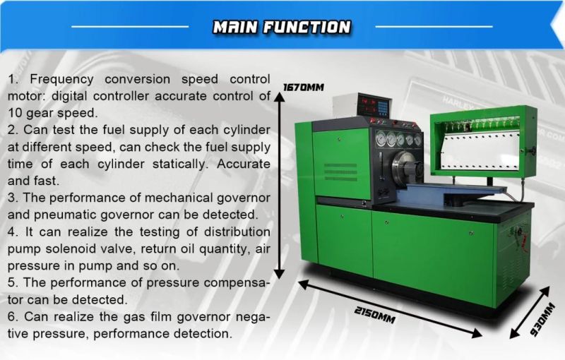 12psb Automobile Common Rail Test Tool Diesel Fuel Injection Pump Test Bench