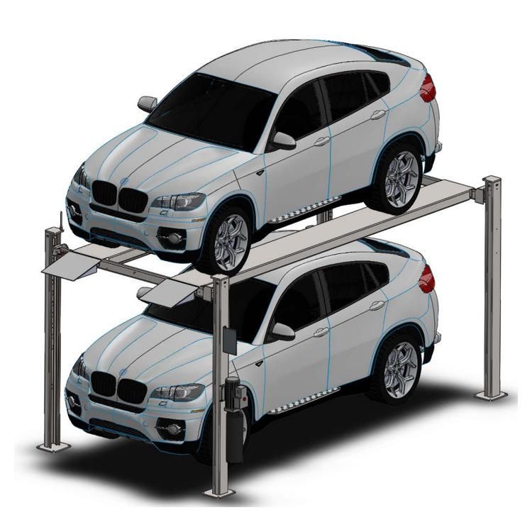 Hydraulic Auto Car Lift Four Post Parking for 2 Vehicles