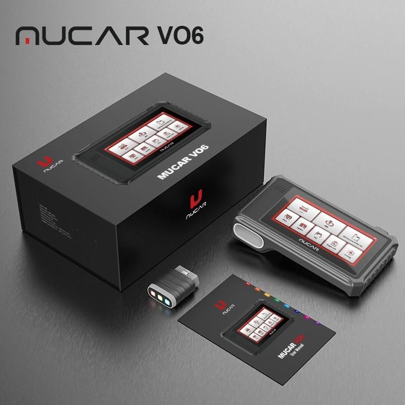 Mucar Vo6 Full Systems Auto OBD2 Scanner Action Test ECU Coding Code Reader 28 Resets Lifetime Free Update Car Diagnostic Tools