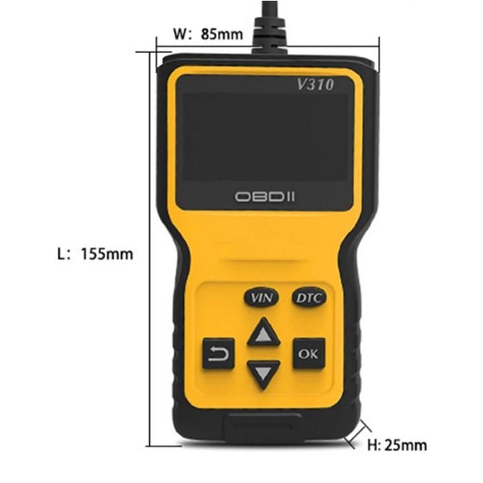 OBD II Digital Mini Car Vehicle Fault Code Reader Diagonstic Scanner with 6 Languages