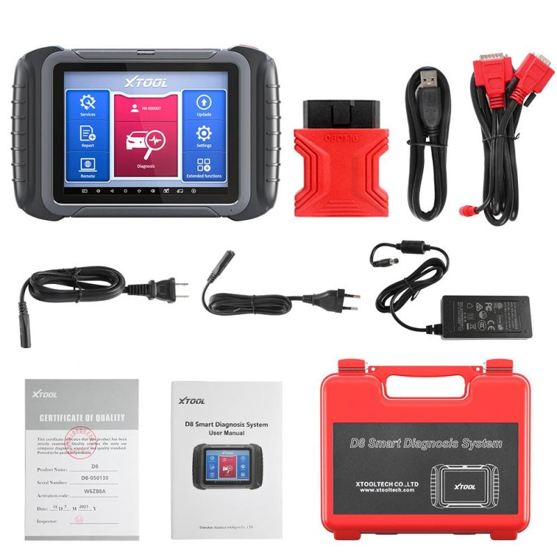 2021 Newest Xtool D8 OBD2 Diagnostic Scanner Automotive OBD Code Reader Professional Car Scan Tool 8 Inch Scanner Support Can Fd
