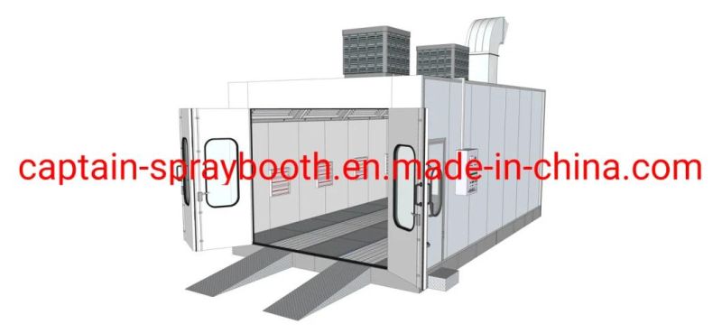 Auto Spray Booth with Infrared Lamps Heating