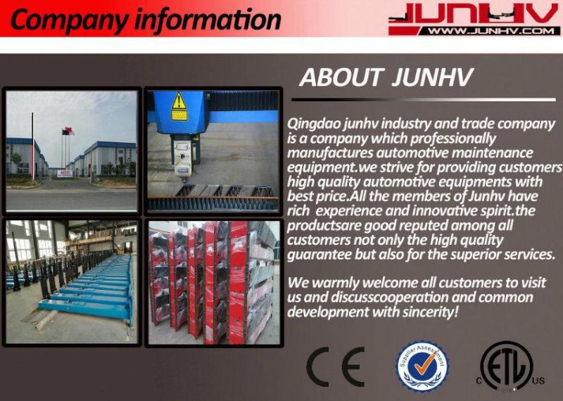 Qingdao Junhv Garage Equipment 3 Ton China Hydraulic Scissor Lift