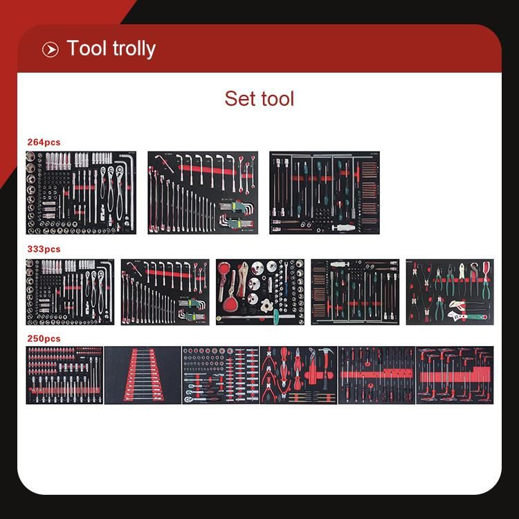 Trolley Tool Box Tools Box Trolley Aluminium Trunk Tool Kit Flight Box Storage for Mechanic Tools