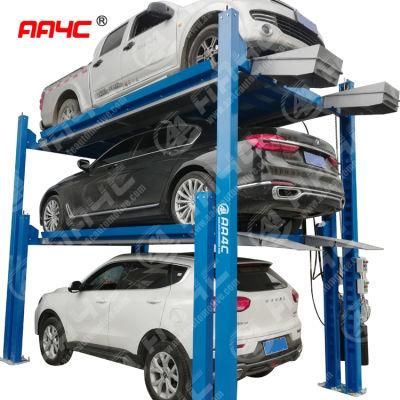 AA4c 4 Post Triple Stacker Car Parking Lift Car Elevator High Rise 4 Post Parking Lift AA-Pep54/3500