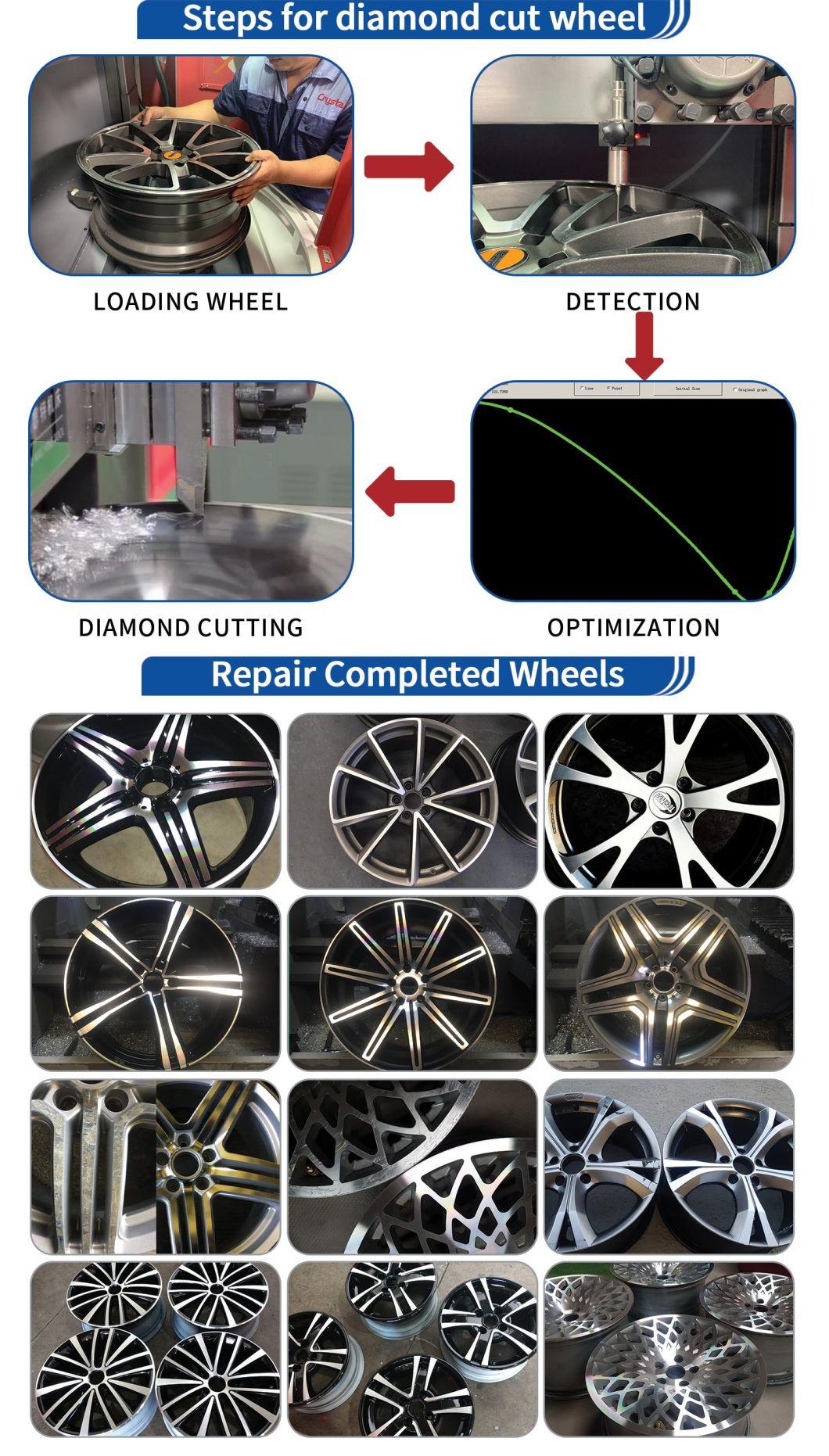 Diamond Cut Wheel Lathe Rim Polishing CNC Machine