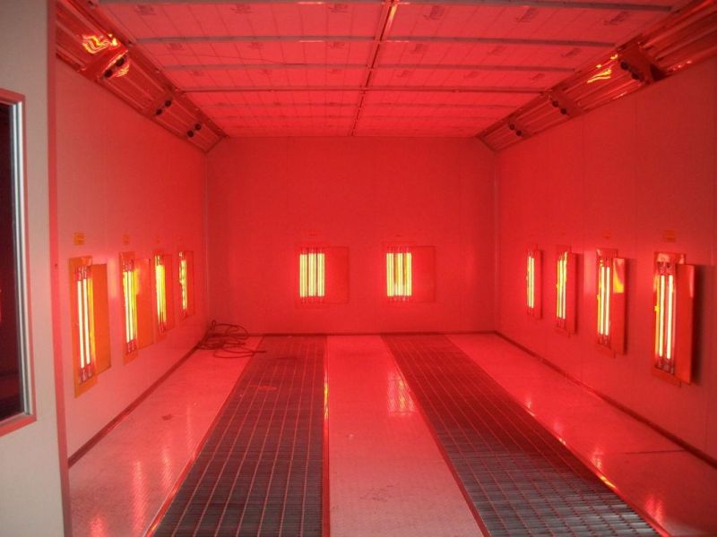 AA4c Spray Booth with Red Infrared Heating Lamps