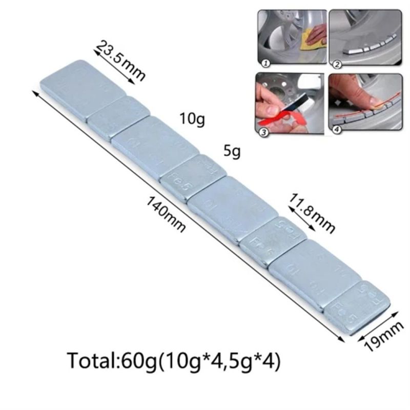 Factory Direct Supply Fe Zinc Coating Wheel Balance Weight