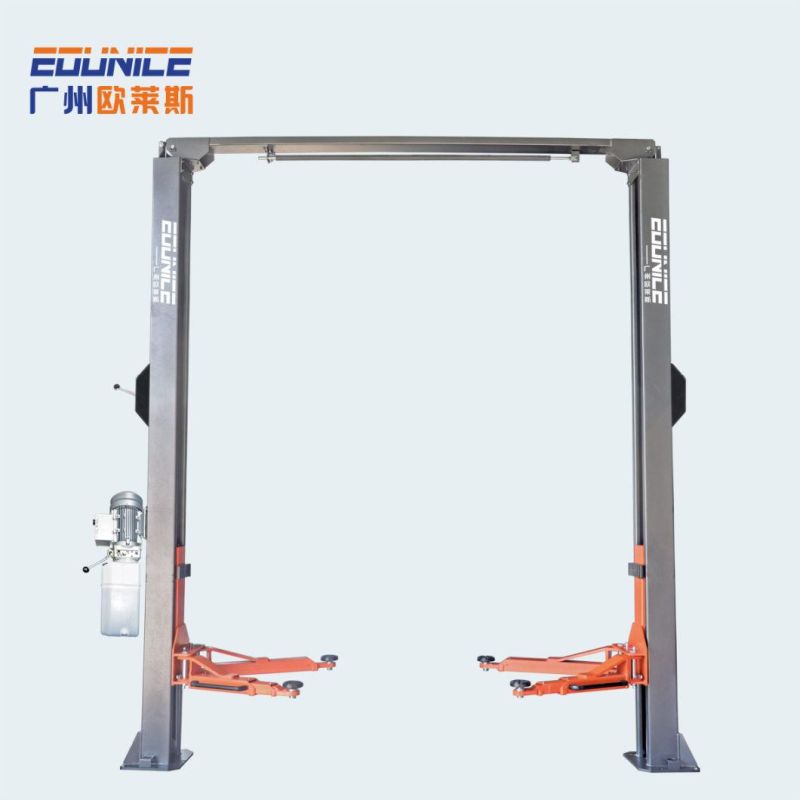 Floor Plate 2 Post Lifts One Side Manual Release Workshop Lift Gargae Use