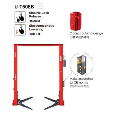 Two Post Lift Unite U-T60eb Arch Type Clear Floor 6t Capacity Two Post Vehicle Lift