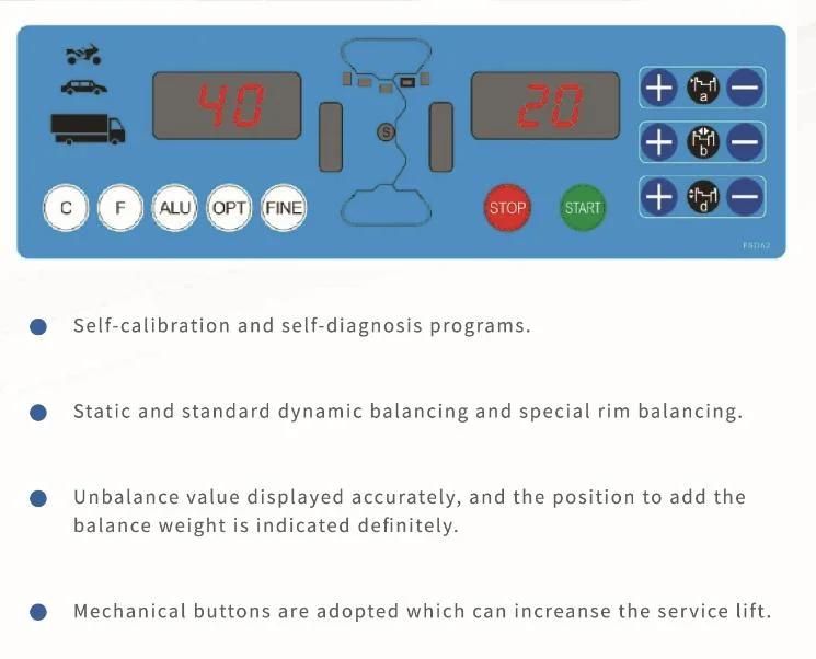 Wheel Balancer Static and Dynamic Balancing Self Calibration and Self Diagnosis Balancing Machine Tyre Changer Tire Changer Equipment