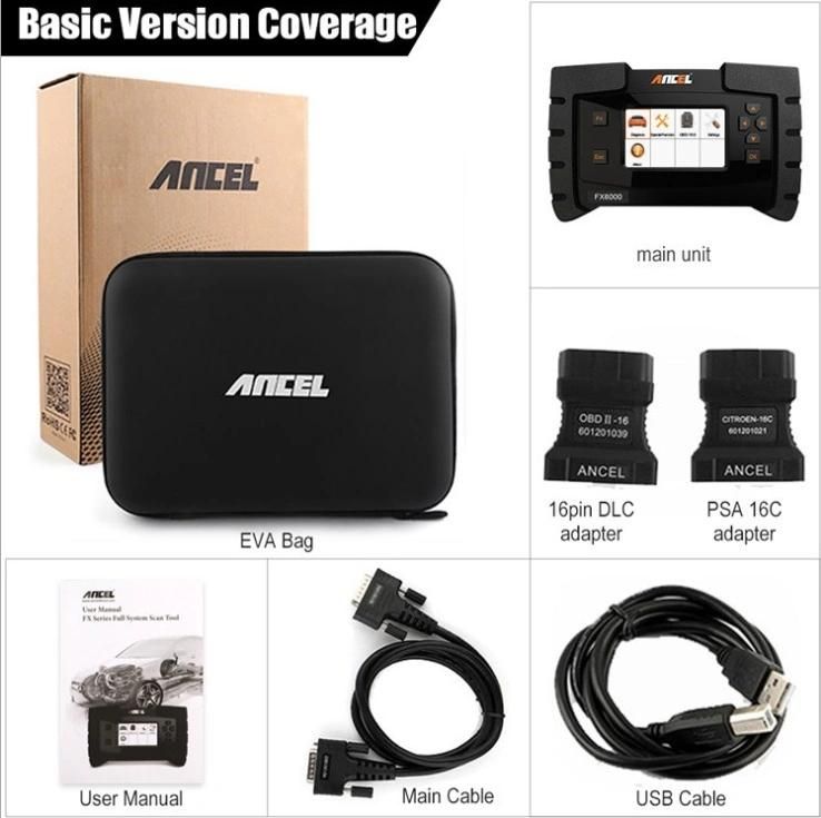 Ancel Fx6000 OBD2 Scanner Car Diagnostic Tool Full Systems