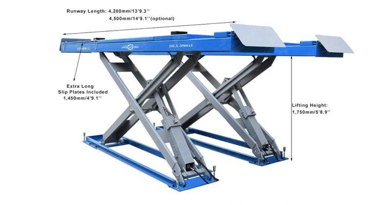 Jintuo Hydraulic Inground 4 Ton Car Lift Elevator for Workshop