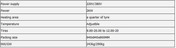 Heating pipes Tire Vulcanizer (AA-TR1200-I-B)