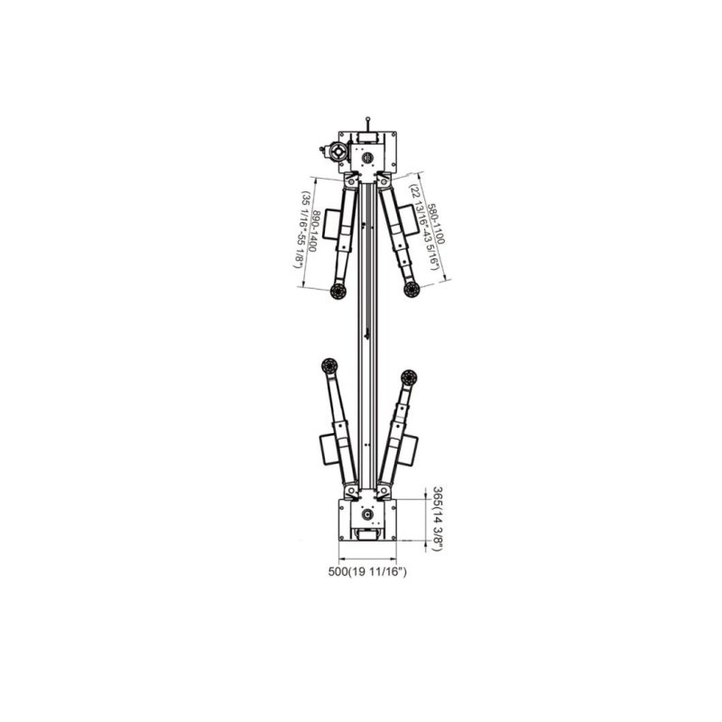 Clear Floor Two Post Lifts One Side Manual Release Dual Direct Drive Cylinder Car Lift